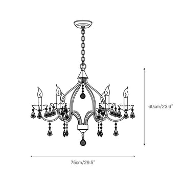 Chesterfield Chandelier – detail 3 — Dimension drawings 1