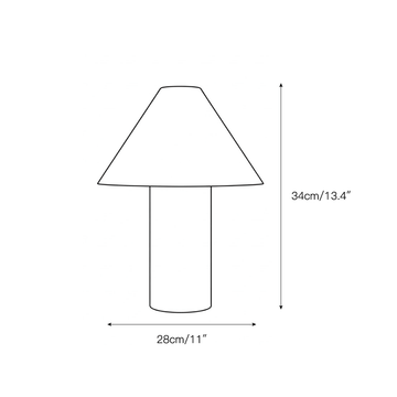 Chez Marble Table Lamp – detail 3 — Dimension drawings 1