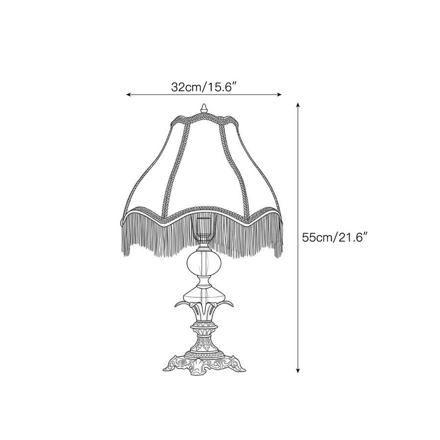 Clarendon Fringed Tischleuchte — Dimension drawings 1