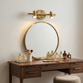 Load image into Gallery viewer, Halophane Brass Wall Lamp