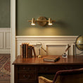 Load image into Gallery viewer, Halophane Brass Wall Lamp