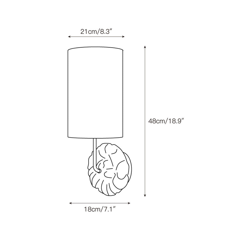Claudia Wall Lamp – detail 3 — Dimension drawings 1