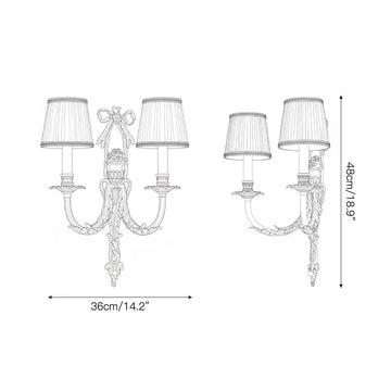 Claudine Wall Lamp – detail 4 — Dimension drawings 2