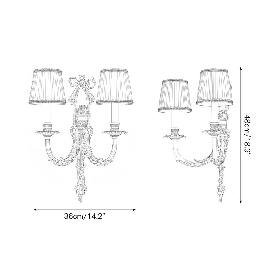 Claudine Wall Lamp – detail 4 — Dimension drawings 2