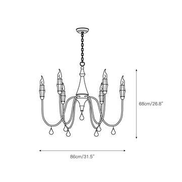 Clay Chandelier – detail 3 — Dimension drawings 1