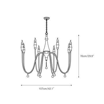 Clay Chandelier – detail 4 — Dimension drawings 2