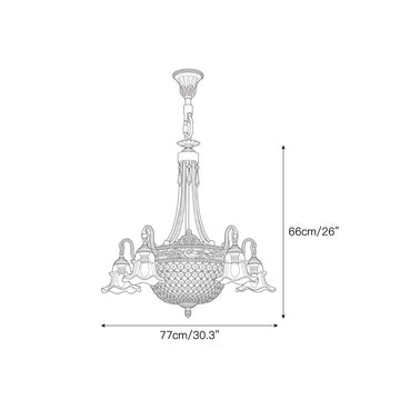Cliveden Tulpenmand Kroonluchter — Dimension drawings 1