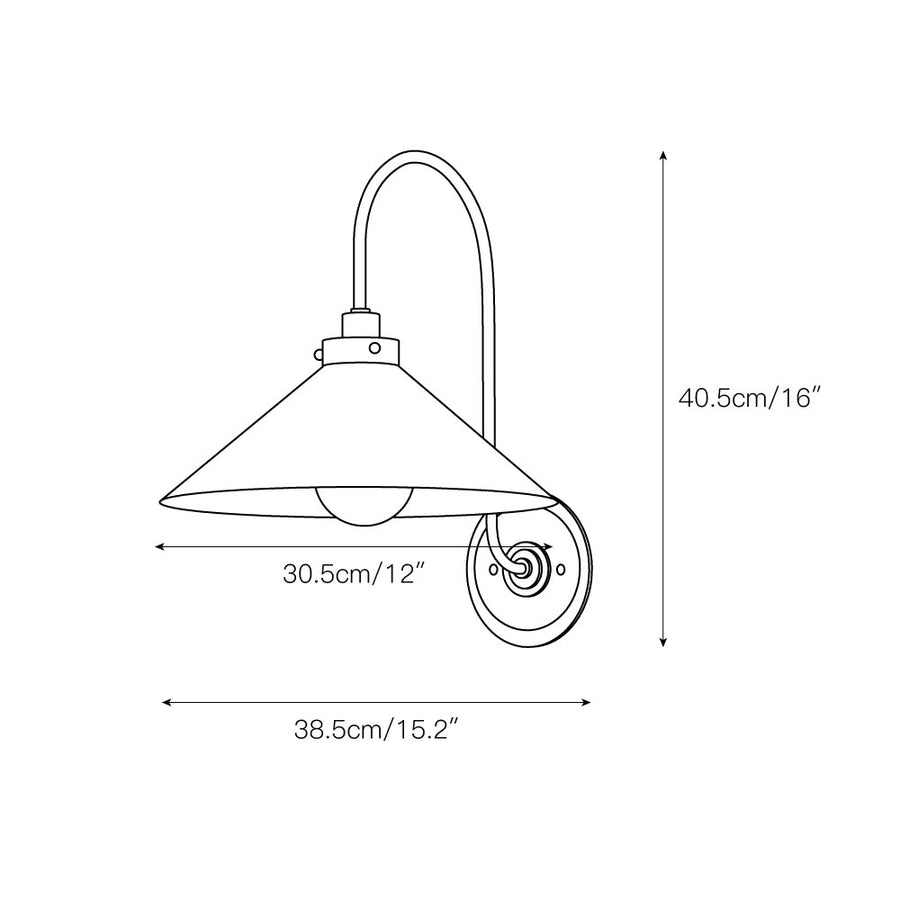 Clivedon Wall Lamp – detail 3 — Dimension drawings 1