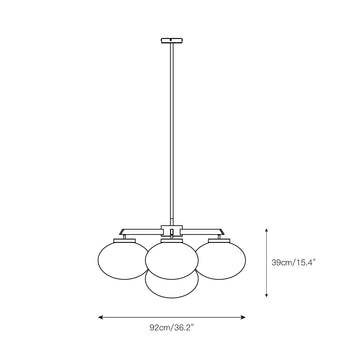 Cloudesley Chandelier – detail 4 — Dimension drawings 2