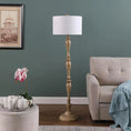 Load image into Gallery viewer, Coastal Wood Effect Floor Lamp