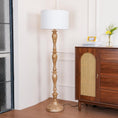 Load image into Gallery viewer, Coastal Wood Effect Floor Lamp