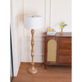 Load image into Gallery viewer, Coastal Wood Effect Floor Lamp