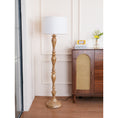 Load image into Gallery viewer, Coastal Wood Effect Floor Lamp