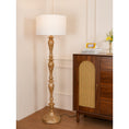 Load image into Gallery viewer, Coastal Wood Effect Floor Lamp