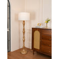 Load image into Gallery viewer, Coastal Wood Effect Floor Lamp