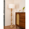 Load image into Gallery viewer, Coastal Wood Effect Floor Lamp