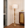 Load image into Gallery viewer, Coastal Wood Effect Floor Lamp