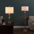Load image into Gallery viewer, Coastal Wood Effect Floor Lamp