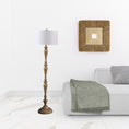 Load image into Gallery viewer, Coastal Wood Effect Floor Lamp