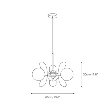 Coloured Sputnik Chandelier – detail 3 — Dimension drawings 1