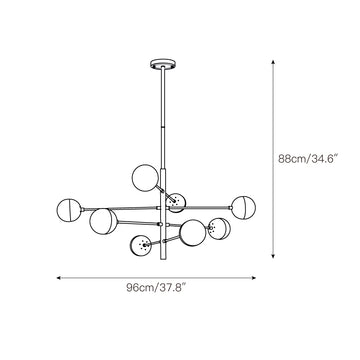 Compass Chandelier – detail 4 — Dimension drawings 2