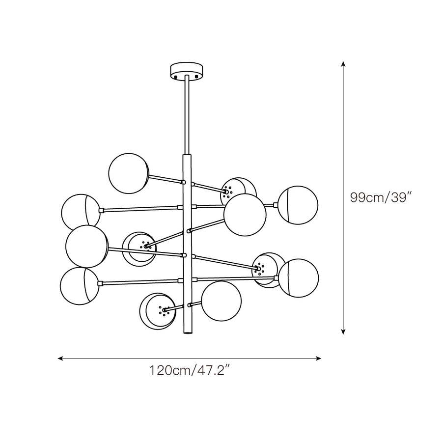 Compass Chandelier – detail 6 — Dimension drawings 4