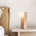 Load image into Gallery viewer, Conduit Travertine Table Lamp
