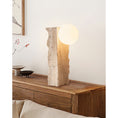 Load image into Gallery viewer, Conduit Travertine Table Lamp