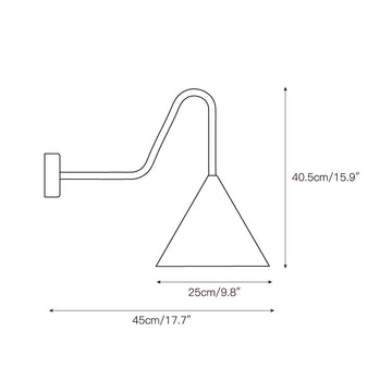 Cone Wall Lamp – detail 5 — Dimension drawings 3