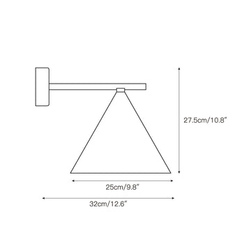 Cone Wall Lamp – detail 4 — Dimension drawings 2