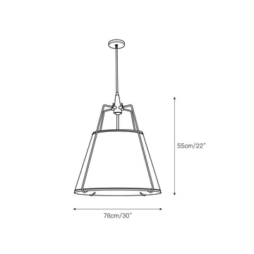 Regalia Drum Pendant Lamp – detail 6 — Dimension drawings 3