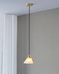 Load image into Gallery viewer, Conical Brass Pendant Lamp