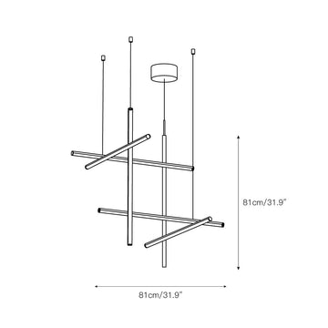 Coordinates Chandelier – detail 6 — Dimension drawings 3
