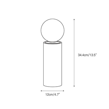 Core Travertine Table Lamp – detail 3 — Dimension drawings 1
