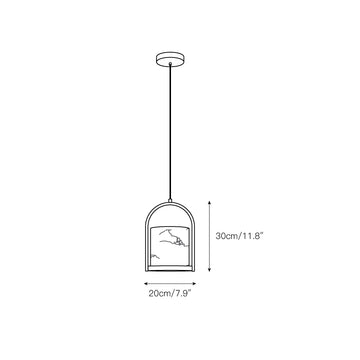 Cortland Alabaster Pendant Light – detail 3 — Dimension drawings 1