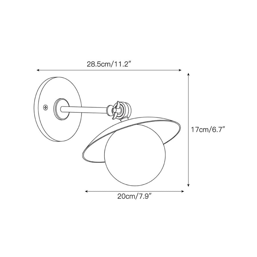 Corvane Wall Sconce – detail 3 — Dimension drawings 1