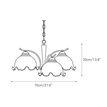 Crackle Flower Chandelier – detail 3 — Dimension drawings 1