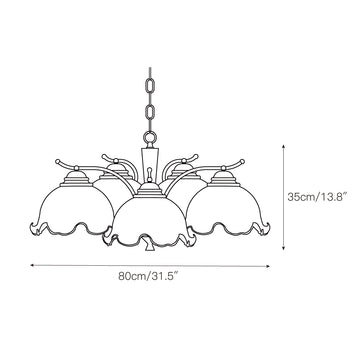 Crackle Flower Chandelier – detail 4 — Dimension drawings 2