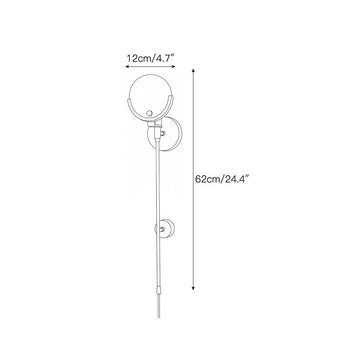 Crescent Cradle Alabaster Plug-in Wall Sconce – detail 4 — Dimension drawings 2