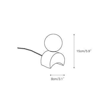 Crescent Marble Table Lamp – detail 4 — Dimension drawings 1