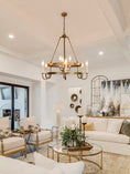 Load image into Gallery viewer, Crowley Wagon Wheel Chandelier