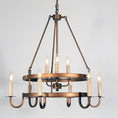 Load image into Gallery viewer, Crowley Wagon Wheel Chandelier