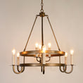 Load image into Gallery viewer, Crowley Wagon Wheel Chandelier