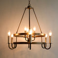 Load image into Gallery viewer, Crowley Wagon Wheel Chandelier