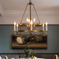 Load image into Gallery viewer, Crowley Wagon Wheel Chandelier