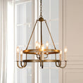 Load image into Gallery viewer, Crowley Wagon Wheel Chandelier