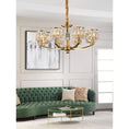 Load image into Gallery viewer, Crystal Column Brass Chandelier