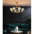 Load image into Gallery viewer, Crystal Column Brass Chandelier