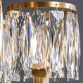 Load image into Gallery viewer, Crystal Column Brass Chandelier