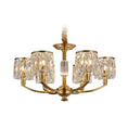 Load image into Gallery viewer, Crystal Column Brass Chandelier